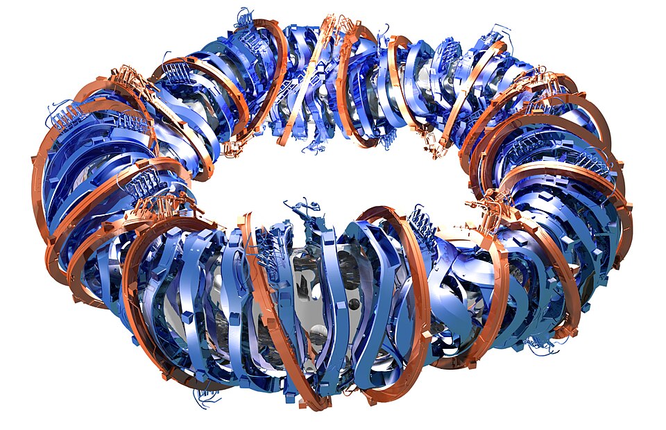 Schematic of the Wendelstein 7-X stellarator magnet system